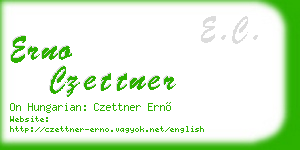 erno czettner business card