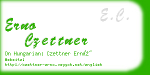 erno czettner business card